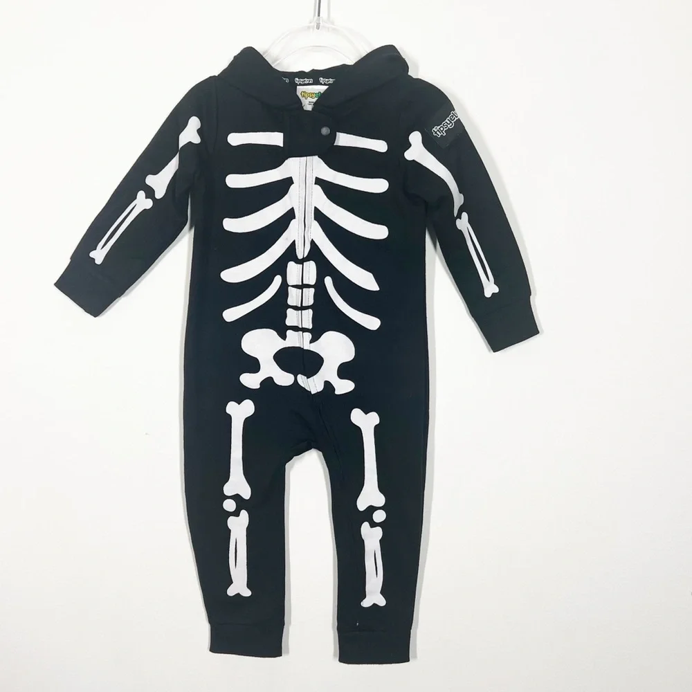 Tipsy Elves Baby Size 12 Months Black and White Skeleton Kids Halloween Costume